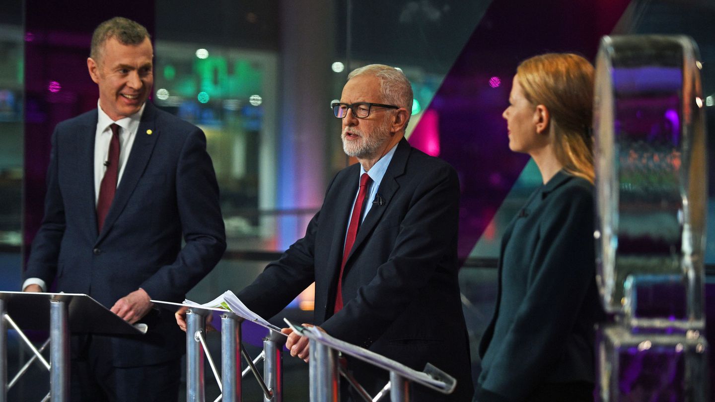 Jeremy Corbyn en un debate electoral. (Reuters)
