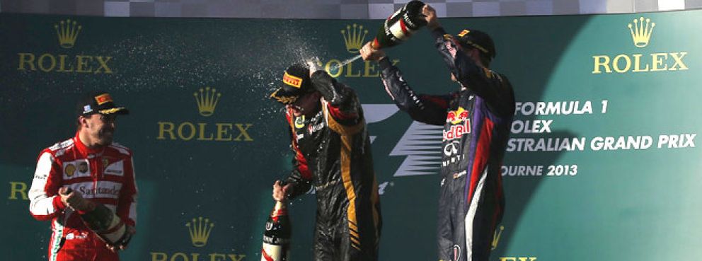 Foto: Raikkonen gana en Australia con Alonso en segundo lugar, por delante de Vettel
