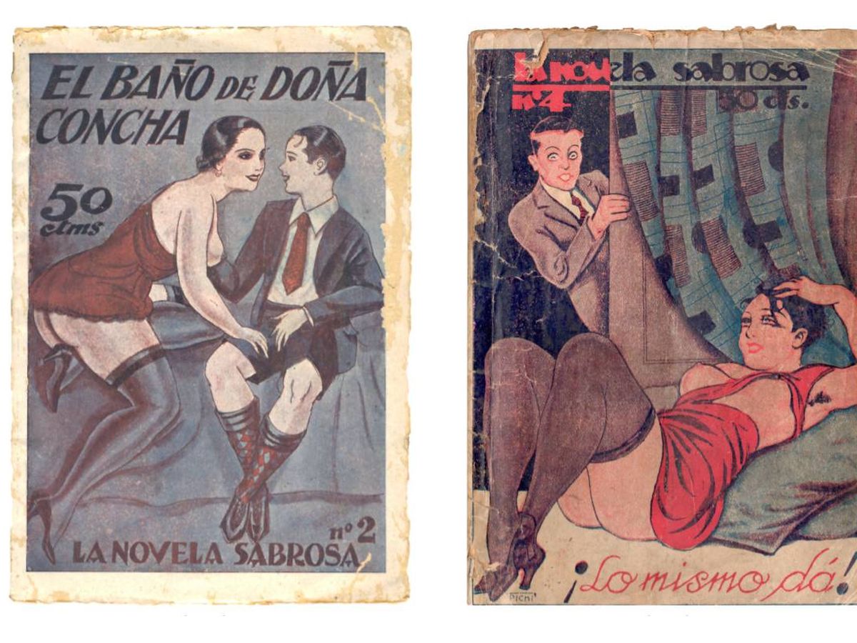 Foto: Portadas de las novelas eróticas de Joan Sanxo Farrerons. (Renacimiento)