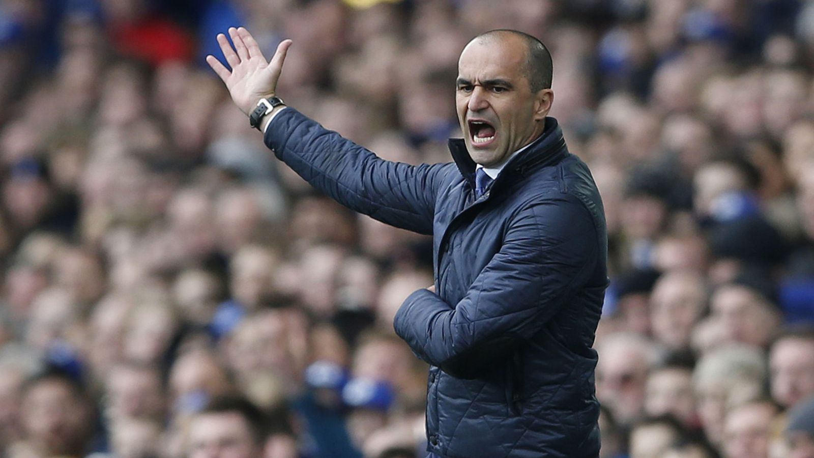 Foto: Roberto Martínez, en un partido del Everton. (Reuters)