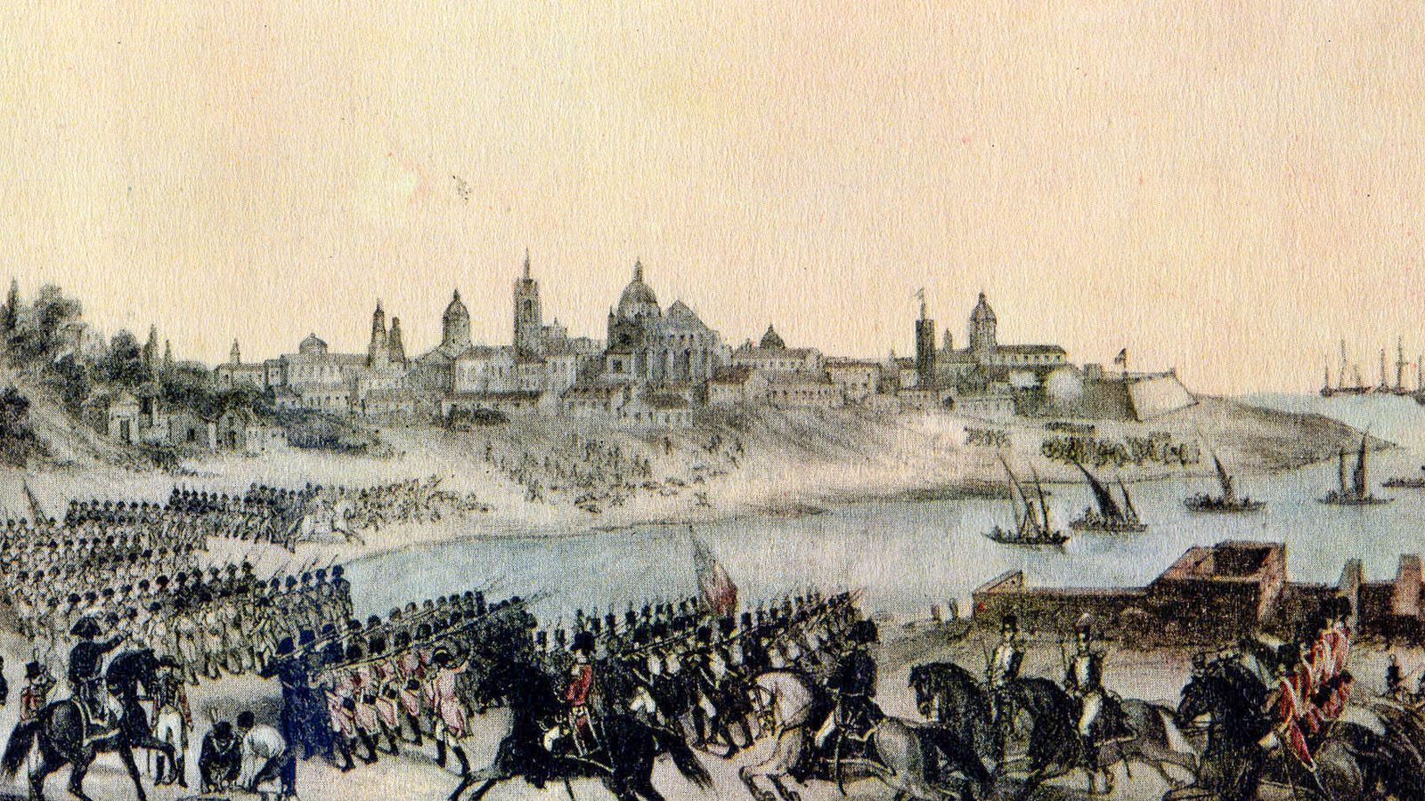 Foto: Invasiones inglesas a Buenos Aires', pintado por Madrid Martínez en 1807.