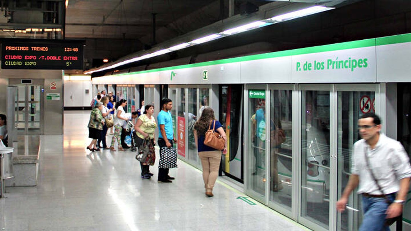 Vista de la Línea 1 del Metro de Sevilla