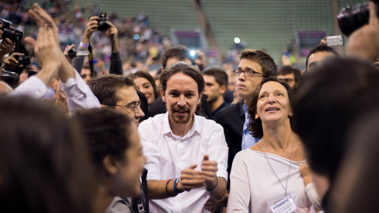 Foto: Pablo Iglesias, durante la asamblea ciudadana de Podemos en Vistalegre, el pasado mes de octubre. (Daniel Muñoz)