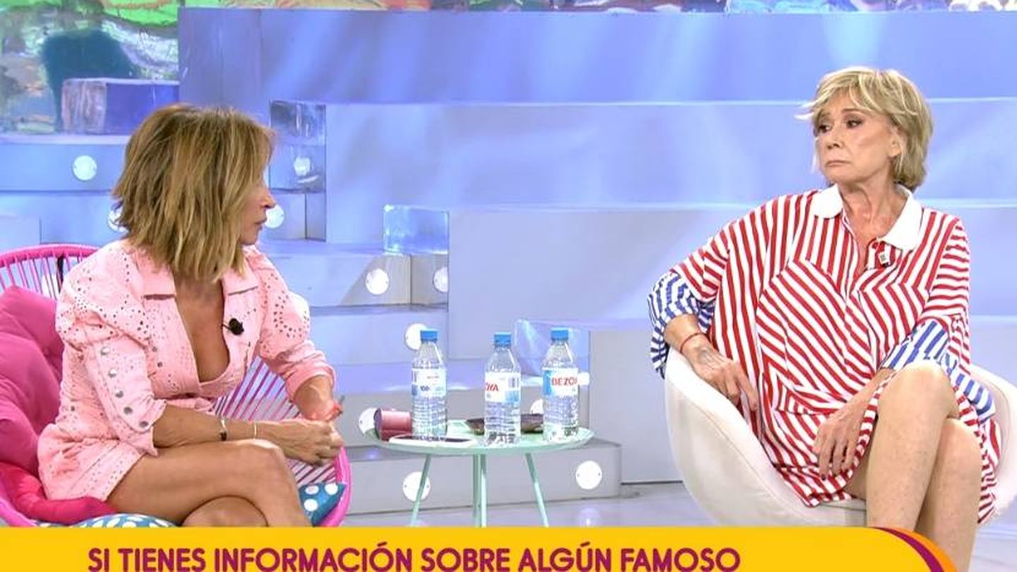 María Patiño y Mila Ximénez en 'Sálvame'. (Mediaset España)