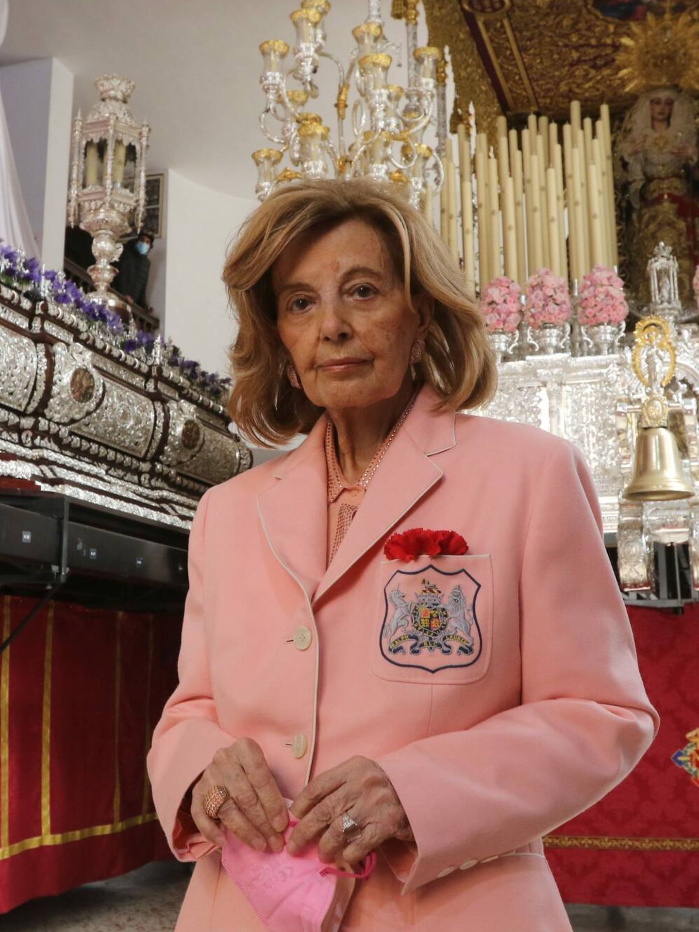 María Teresa Campos, en la Semana Santa de 2022 en Málaga. (Cordon Press)