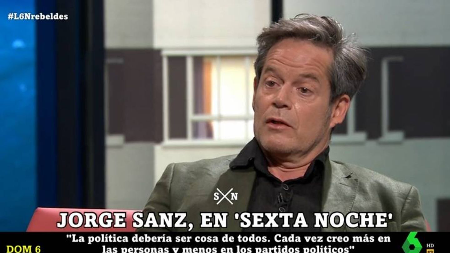 Jorge Sanz charlando con Iñaki López. (La Sexta).