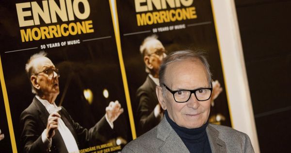 Foto: Ennio Morricone posa en 2013 con motivo de su gira '50 años de música'
