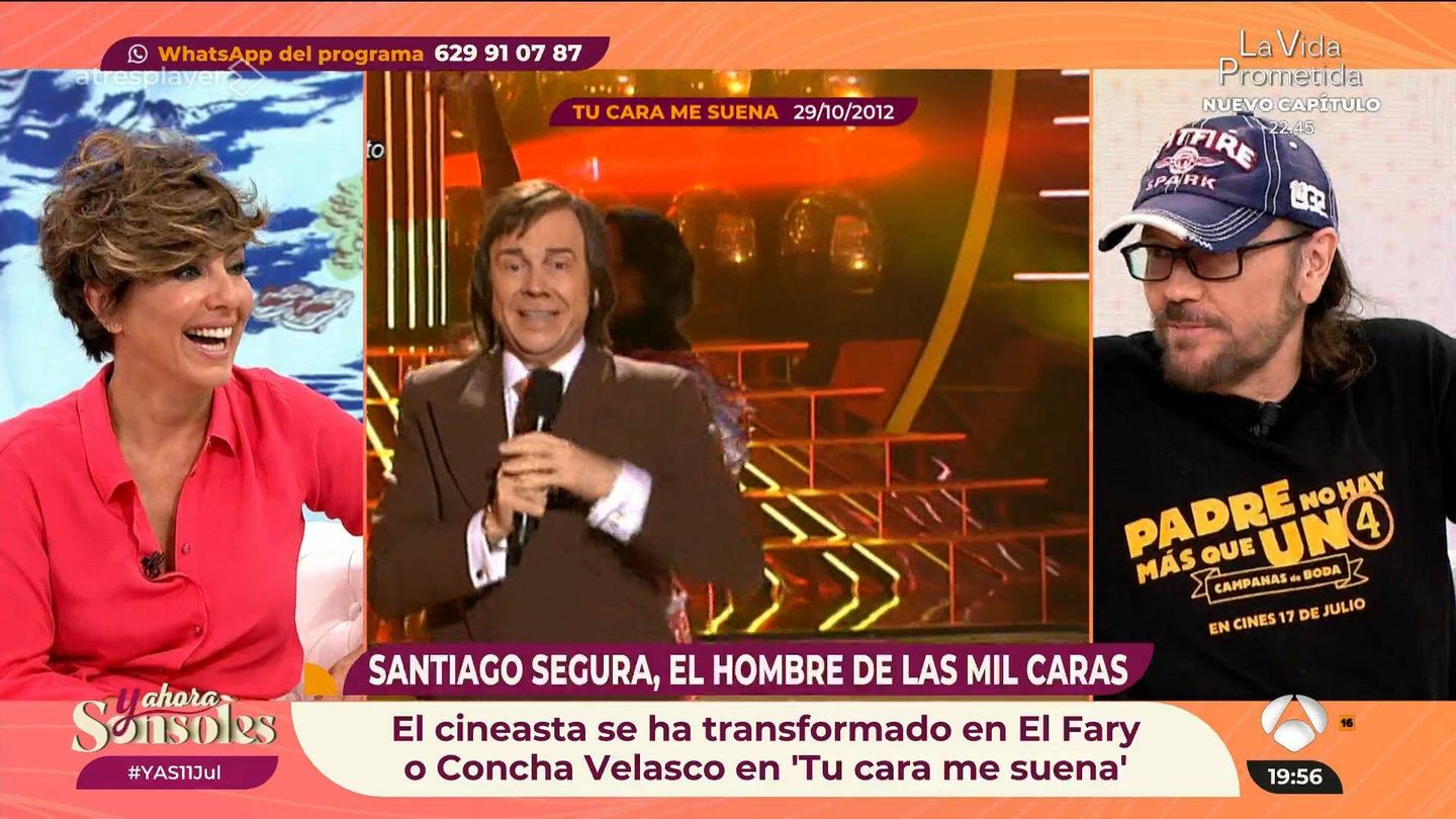 Santiago Segura, en 'Y ahora, Sonsoles'. (Antena 3)