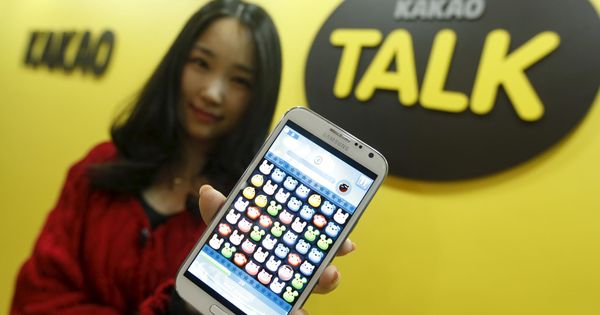 Foto: Kakao Talk con el juego "Anipang" en Seongnam (Reuters)