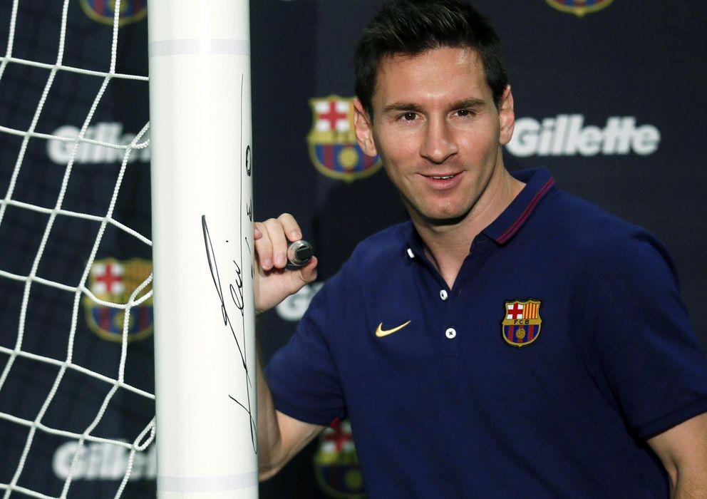 Foto: Leo Messi, en un acto promocional durante este jueves.