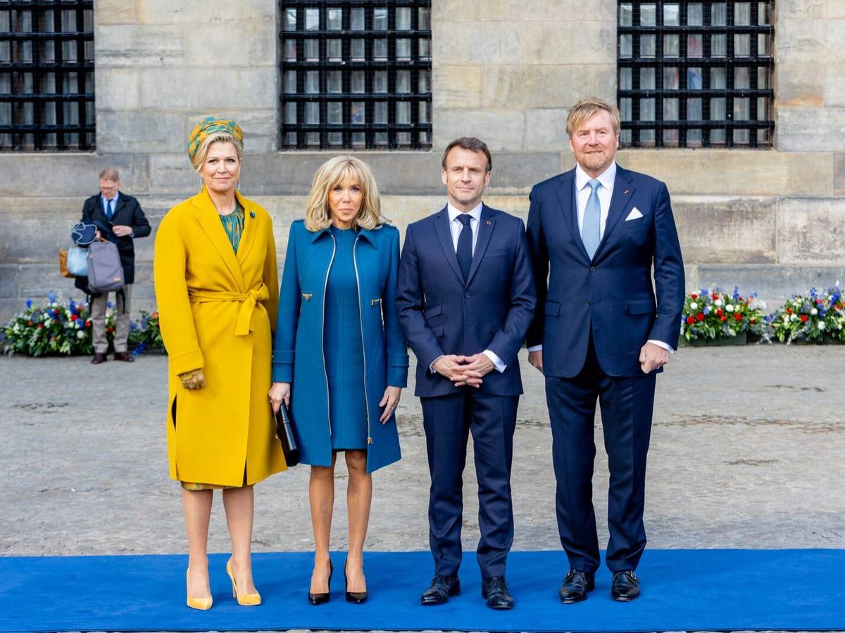 Foto: Los reyes de Holanda, junto a los Macron. (CP)