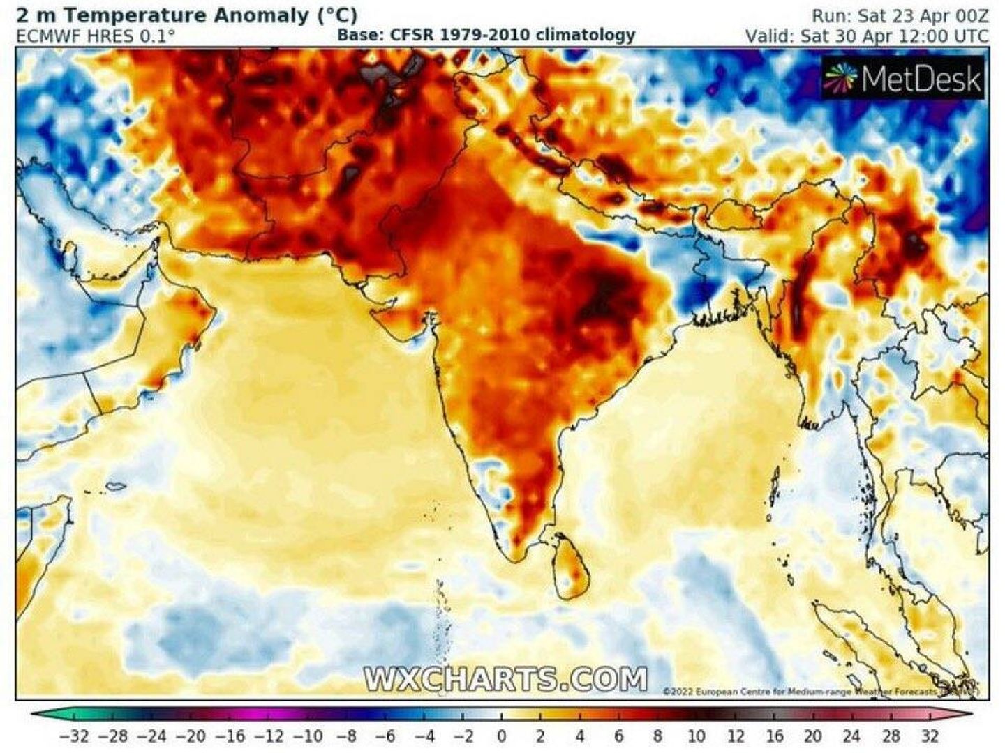 Las altas temperaturas baten récords en India y Pakistán. (MetDesk)