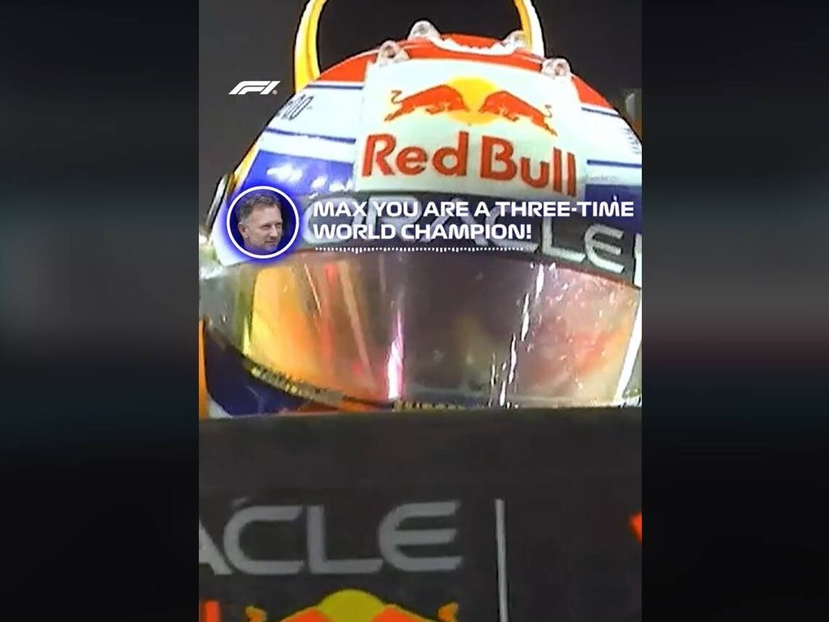 Foto: La felicitación de Red Bull a Max Verstappen por su tercer Mundial de F1. 