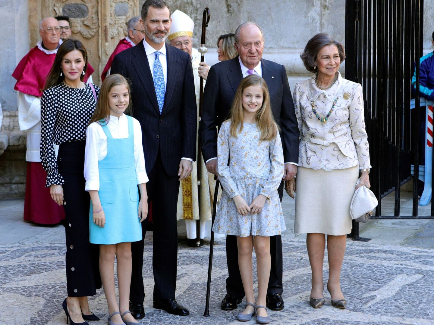 La Familia Real en la Misa de Pascua del año pasado. (EFE)