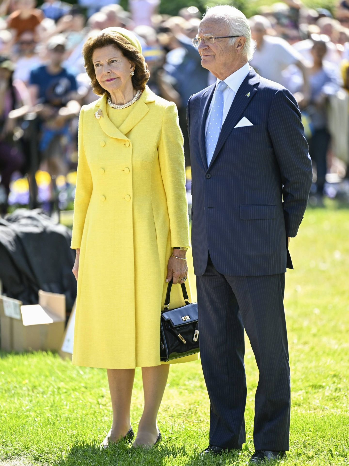 Silvia y Carlos Gustavo de Suecia, en el Día Nacional 2023. (CP)
