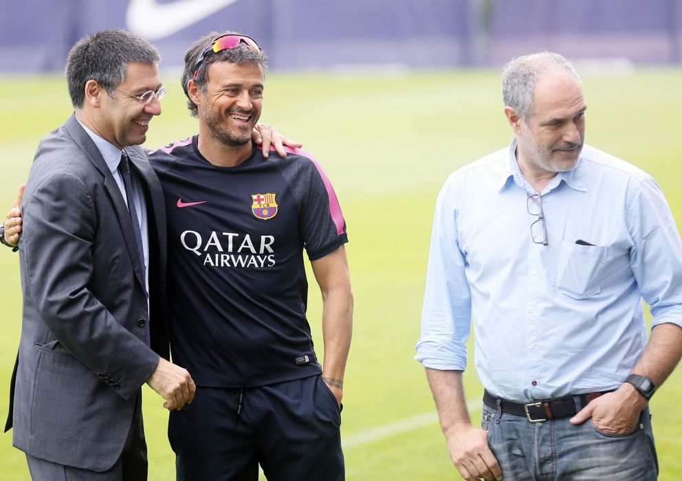 Foto: En la imagen, Bartoméu, Luis Enrique y Zubizarreta (Reuters)