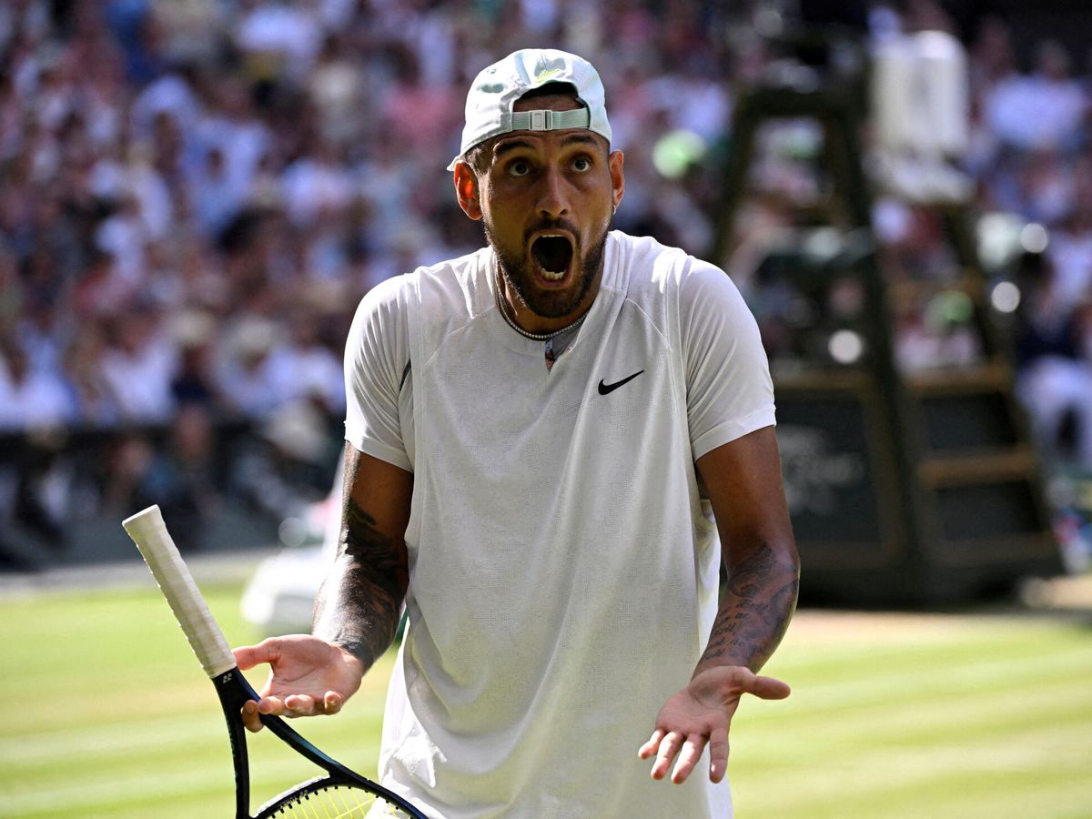 Foto: Nick Kyrgios, durante un partido en Wimbledon. (Reuters/Toby Melville)