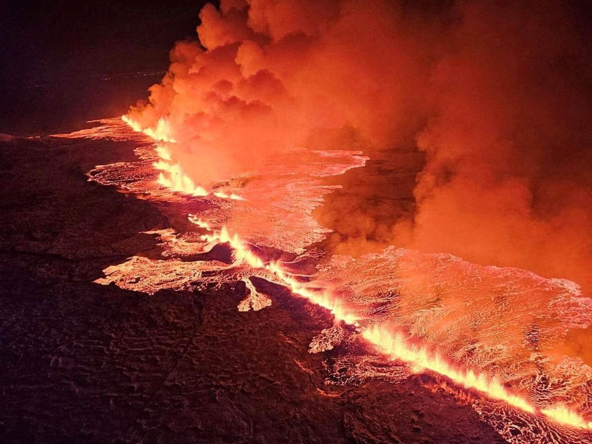 Foto: Imágenes de la erupción del volcán Grindavík en Islandia (Reuters/TPX)