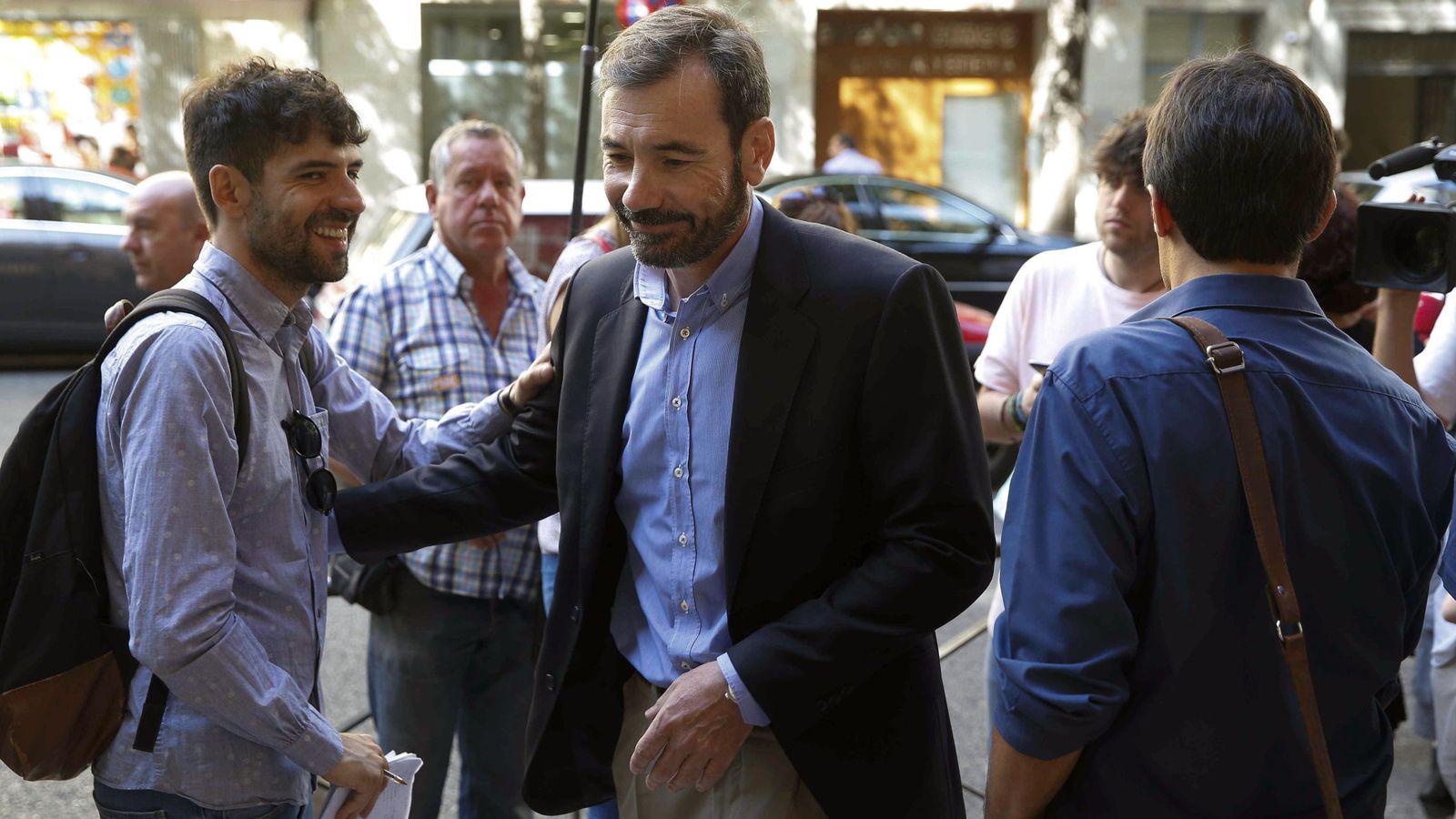 Foto: Tomás Gómez, el pasado 27 de junio a su llegada a la ejecutiva federal del PSOE, en Ferraz. (EFE)