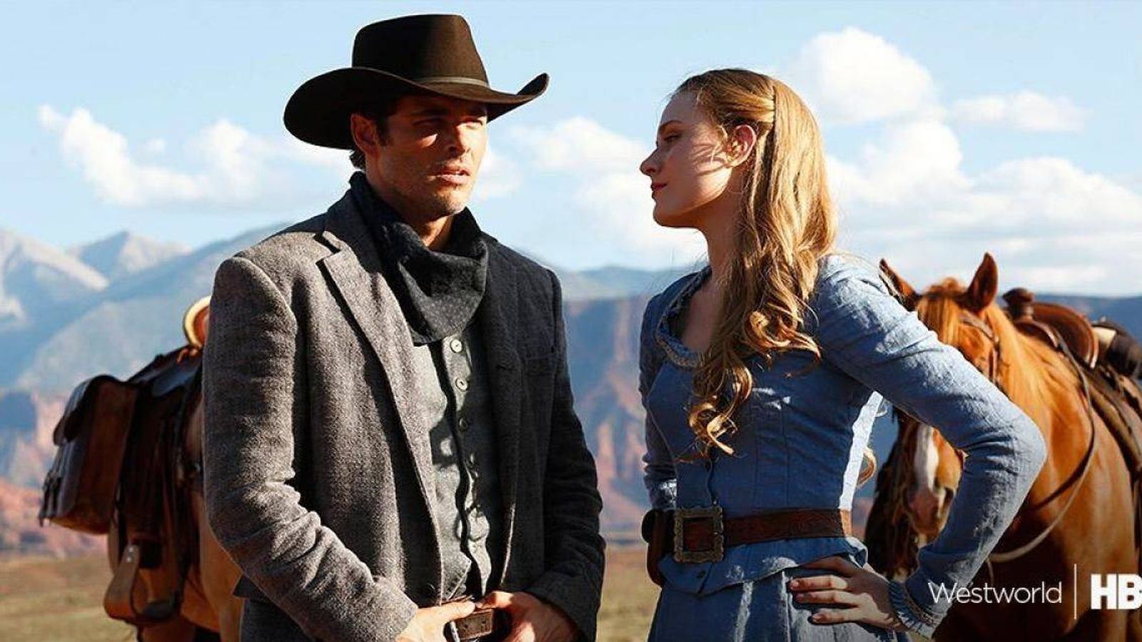Foto: James Marsden y Evan Rachel Wood en 'Westworld'