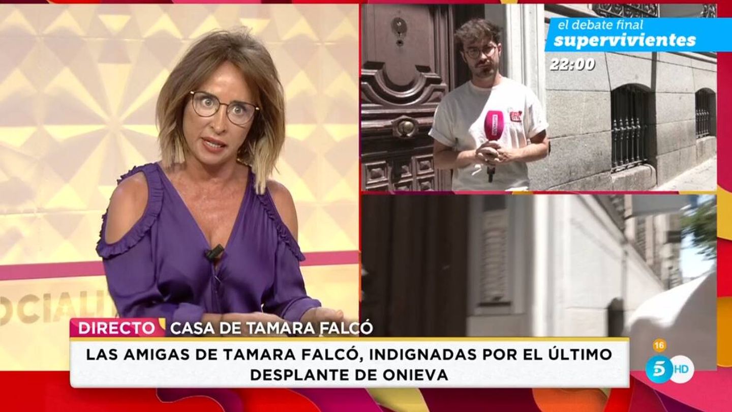 María Patiño en 'Socialité'. (Mediaset)