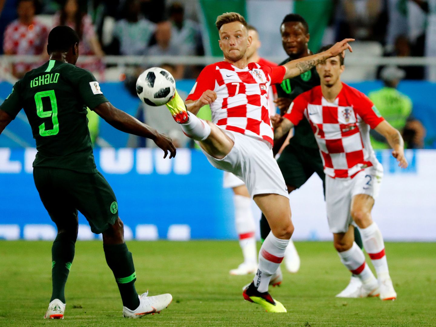 Rakitic, en un Croacia - Nigeria durante el Mundial de Rusia | Reuters