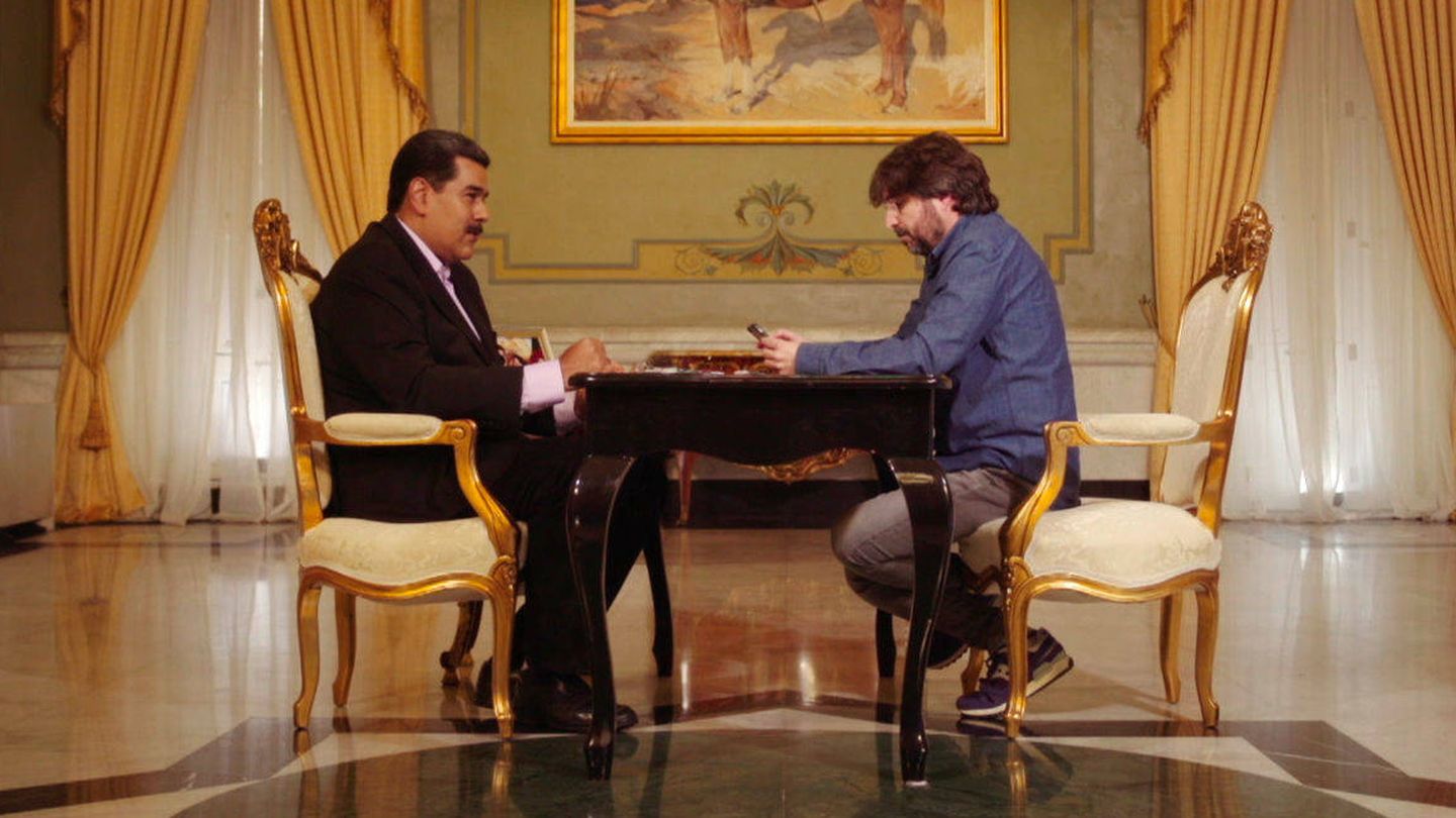 Nicolás Maduro con Jordi Évole. (Atresmedia Televisión)