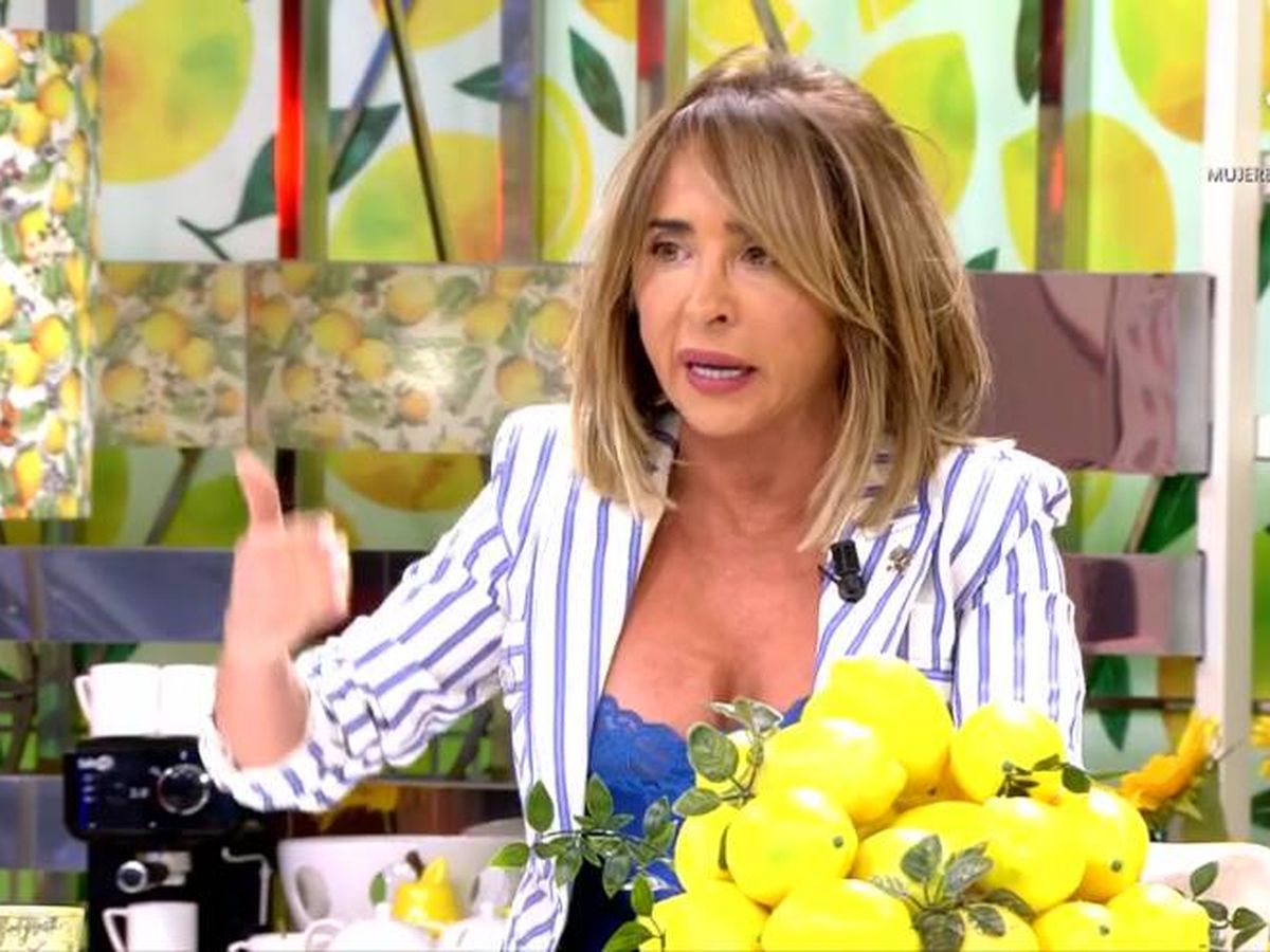 Foto: María Patiño en 'Sálvame Lemon Tea'. (Mediaset)