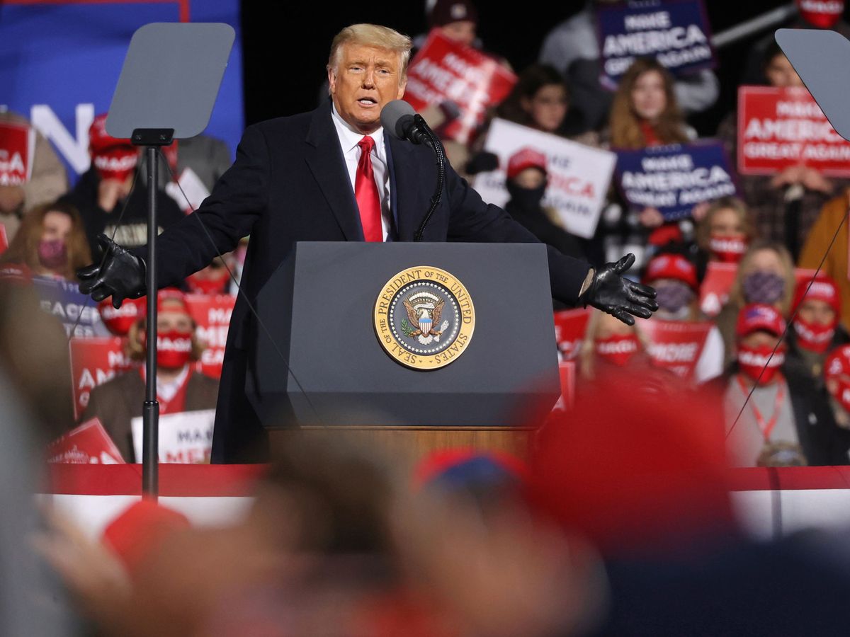 Foto: El presidente estadounidense, Donald Trump, durante un acto de campaña. (Reuters)
