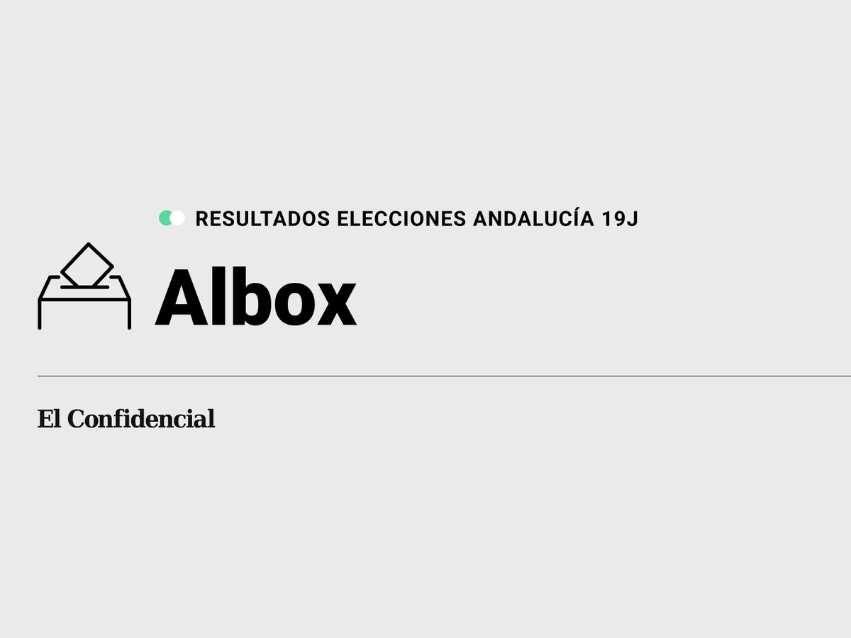 Foto: Resultados en Albox, Almería, de las elecciones de Andalucía 2022 este 19-J (C.C./Diseño EC)