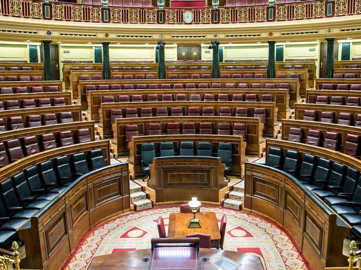 Foto: Vista general del Congreso de los Diputados vacío. (EFE)