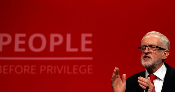 Foto: Jeremy Corbyn durante la conferencia anual del partido Laborista. (Reuters)