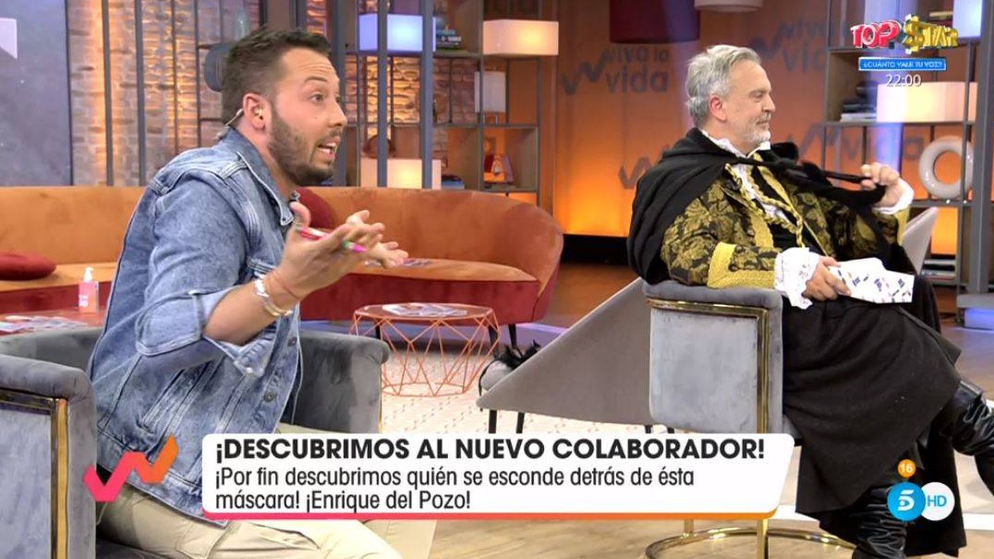 José Antonio Avilés y Enrique del Pozo, en 'Viva la vida'. (Mediaset)