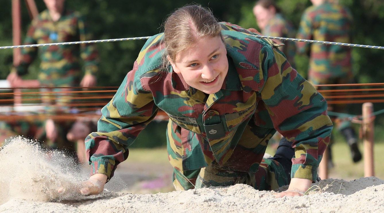 La princesa Elisabeth de Bélgica, durante su entrenamiento militar. (Casa Real de Bélgica)