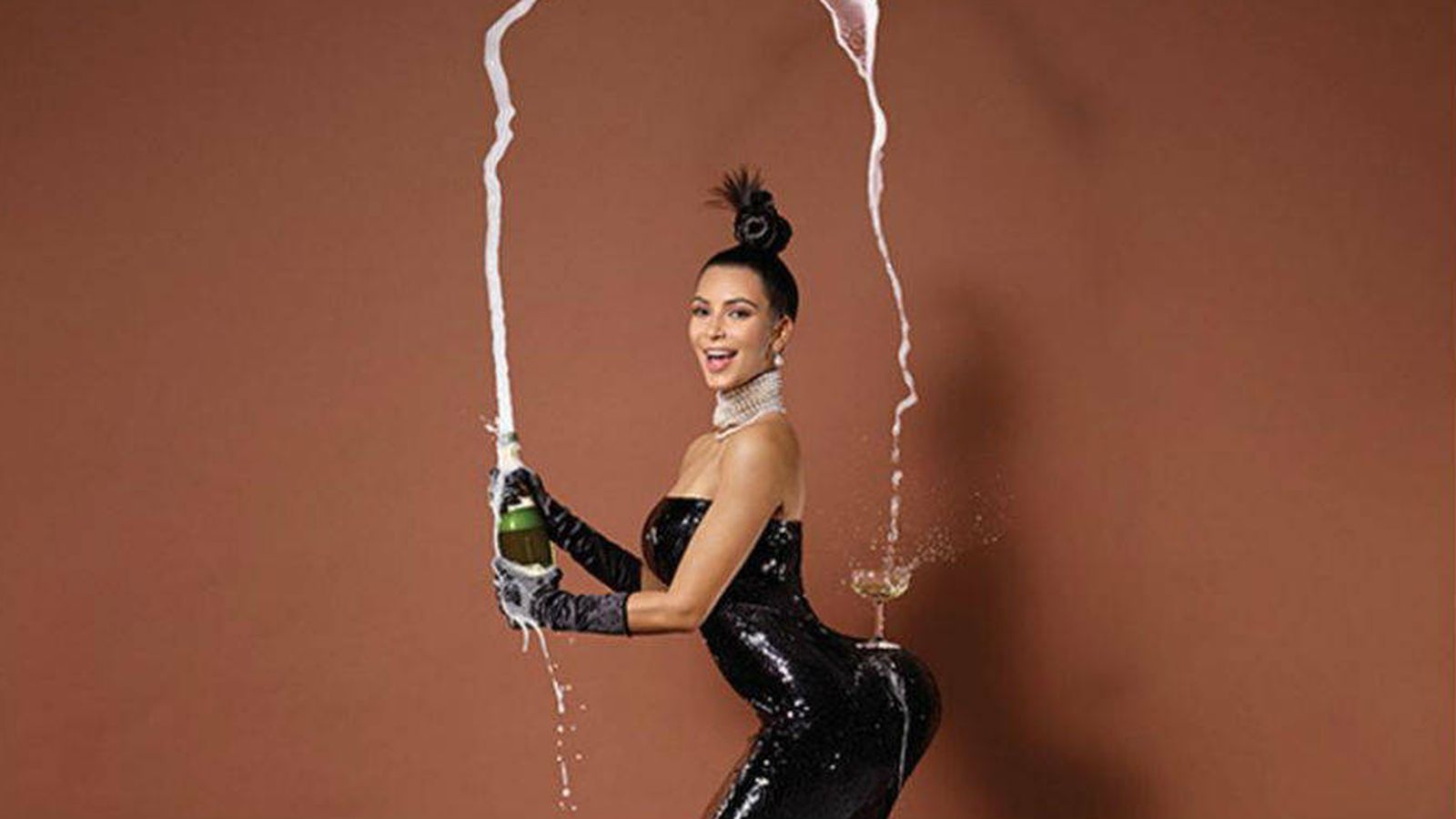 Foto: Kim Kardashian, en la portada de 'Paper'.
