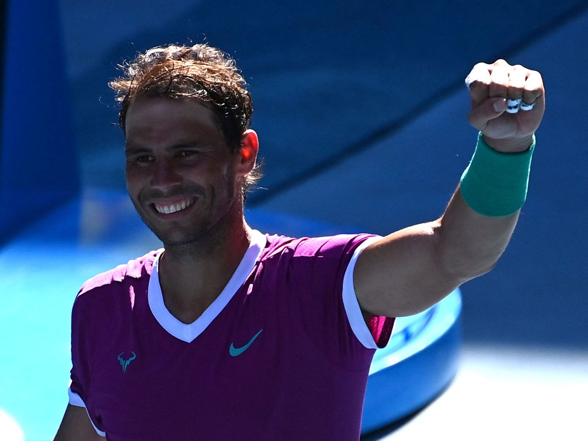 Foto: Nadal celebra su victoria ante Mannarino. (Reuters/Morgan Sette)