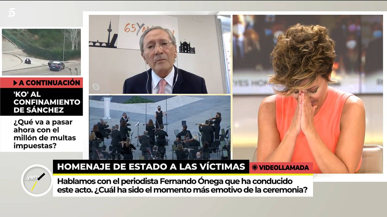 Sonsoles Ónega se rompe en directo: el llanto por su tío le impide continuar en Telecinco