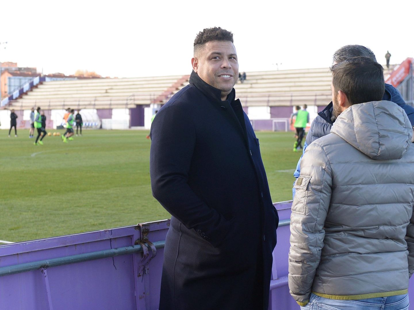 Ronaldo en el entrenamiento del Valladolid. (Efe)