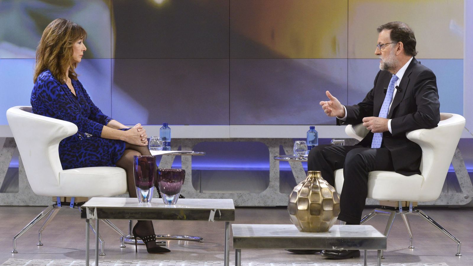 Foto: El programa de Ana Rosa, en Telecinco, con el presidente Mariano Rajoy. (EFE)