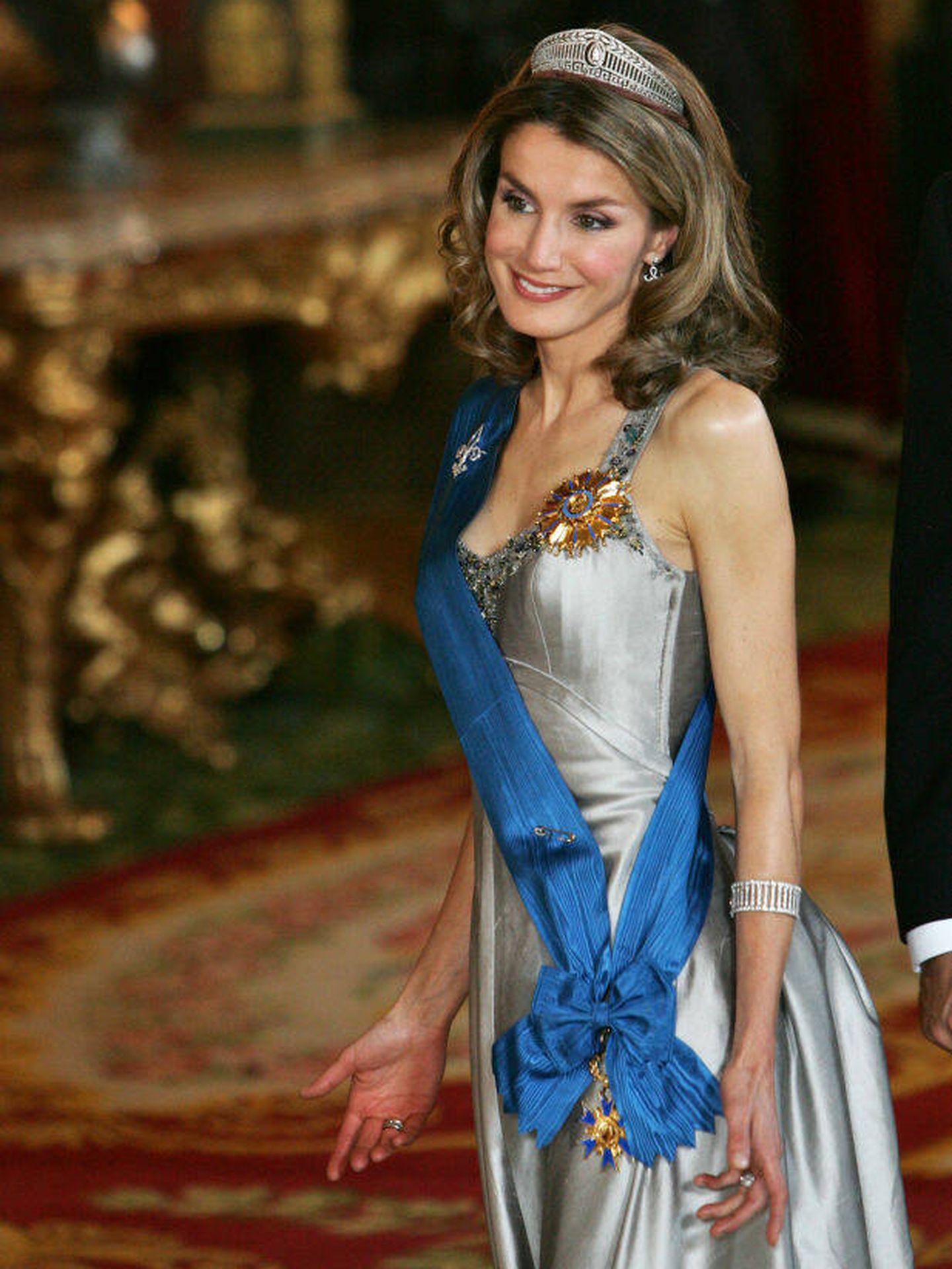 La reina Letizia, entonces princesa, durante una cena de gala. (Getty/Dusko Despotovic/Corbis)
