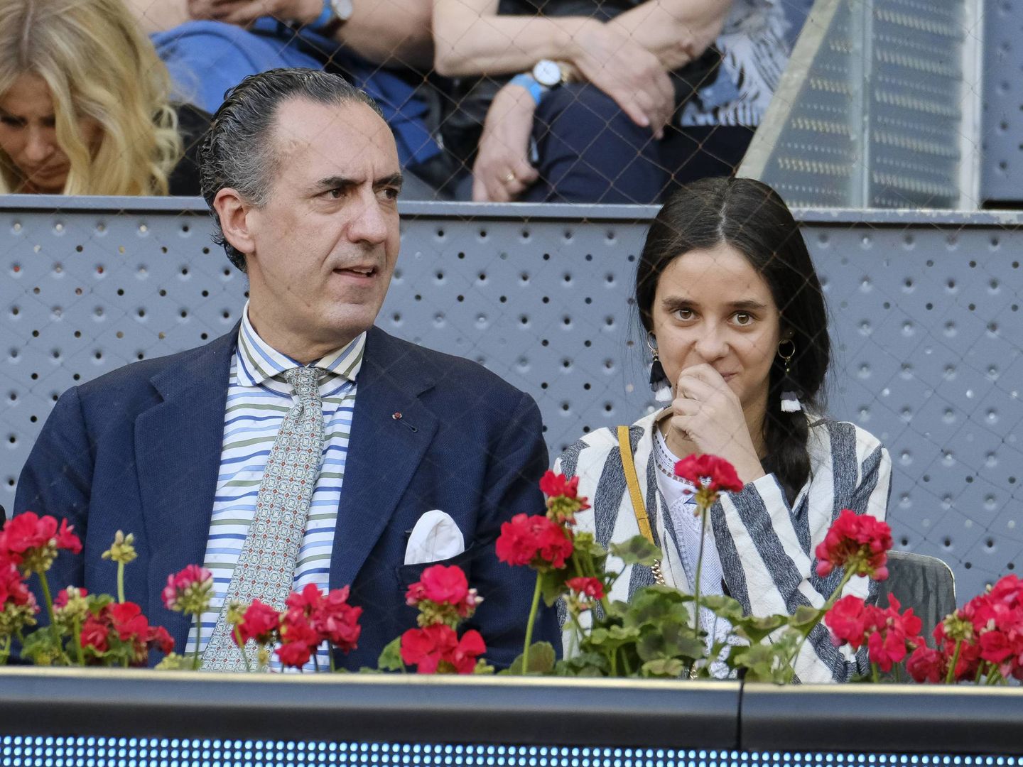 Jaime de Marichalar y su hija Victoria, en el Mutua Madrid Open de Tenis. (Cordon Press) 