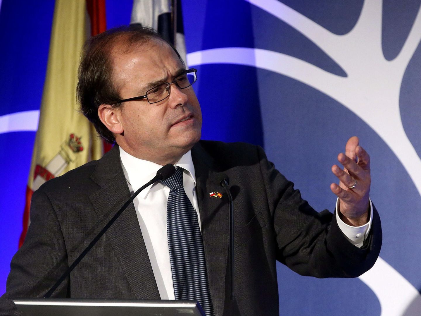 El Ministro chileno de Obras Públicas, Alberto Undurraga, durante su intervención en el encuentro 'Invertir en Chile' en Madrid, en octubre de 2014 (EFE)