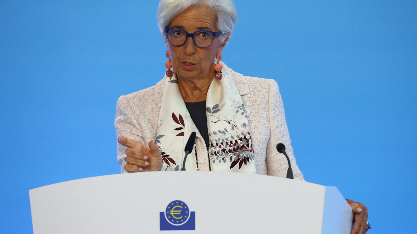 Foto: Christine Lagarde, presidenta del BCE, durante la rueda de prensa de este jueves. (Reuters / Pfaffenbach)