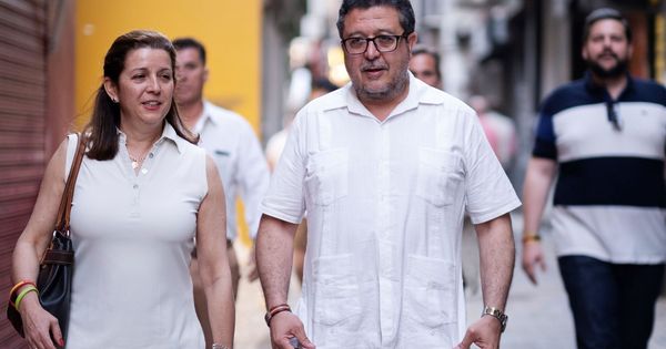 Foto: El líder de Vox en Andalucía, Francisco Serrano, y la diputada María José Piñero. (EFE)