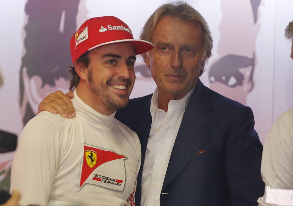 Foto: Luca di Montezemolo y Fernando Alonso en Monza (AP)