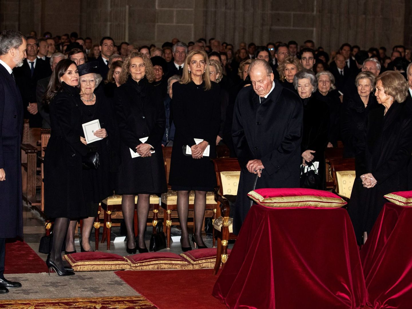 El funeral de la infanta Pilar. (EFE)