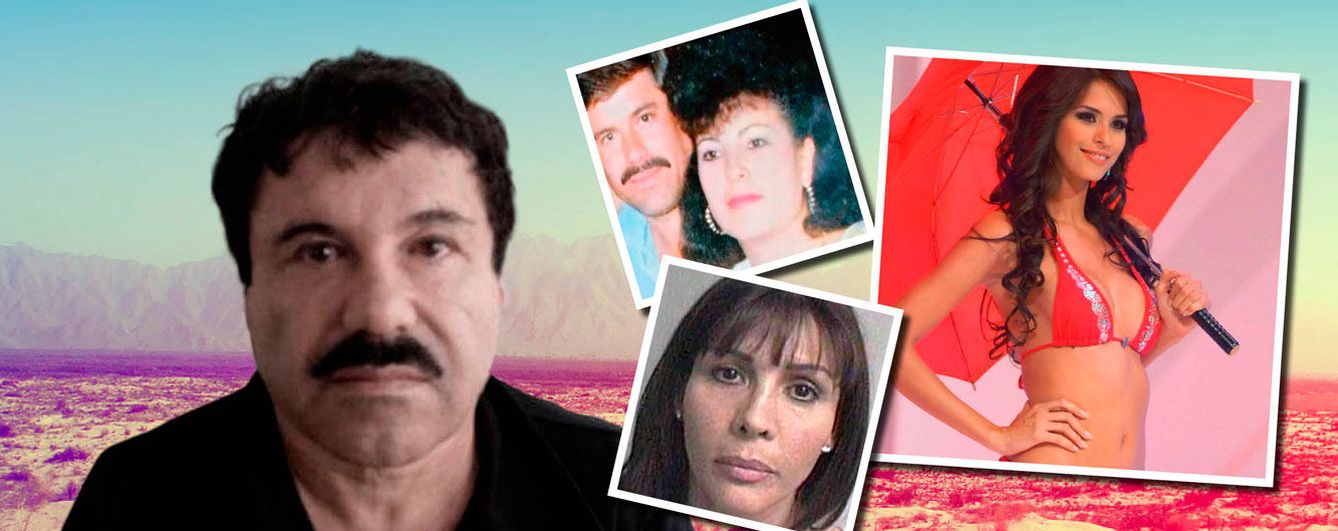 Foto: El Chapo Guzmán en un fotomontaje de Vanitatis junto a algunas de sus esposas 