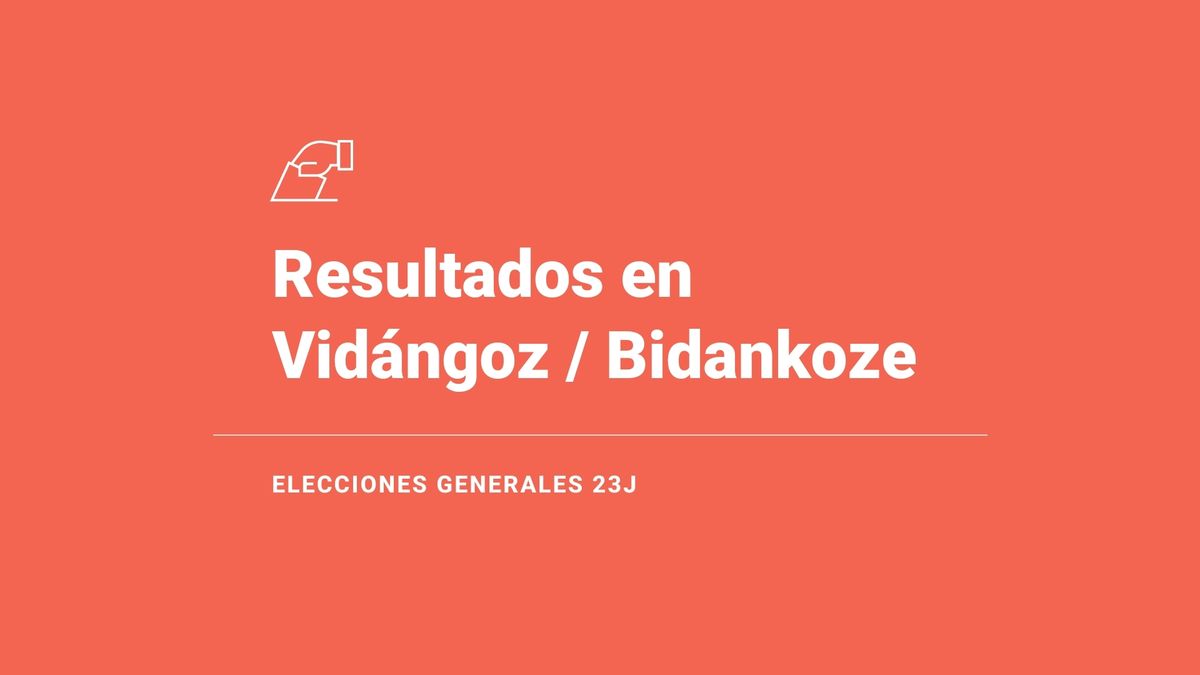 Resultados, ganador y última hora en Vidángoz / Bidankoze de las elecciones generales 2023: EH Bildu, fuerza más votada