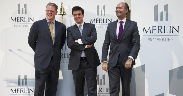 Foto: Los tres principales directivos de Merlin Properties, el día de su salida a bolsa en junio de 2014.