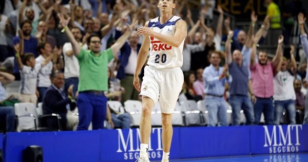 Foto: Jaycee Carroll se quedó a un solo triple de igualar el récord del Real Madrid, en poder de Drazen Petrovic. (ACB Photo/V. Carretero)